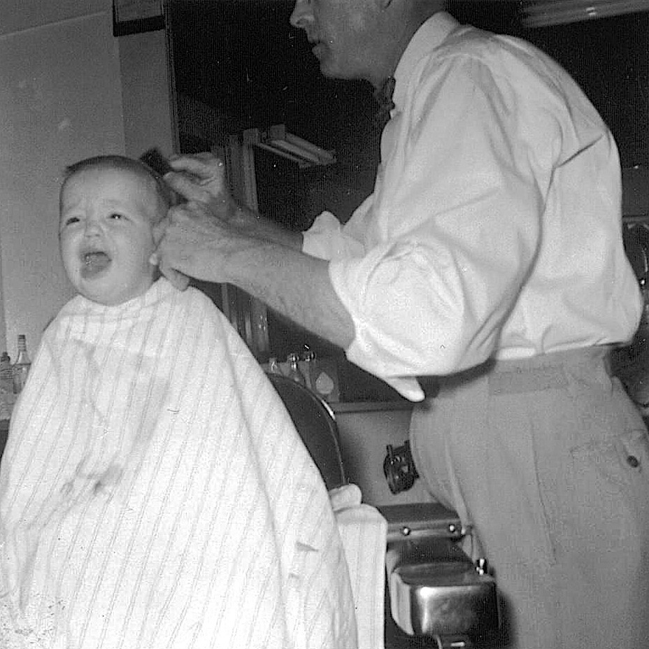 1958 March, First Haircut