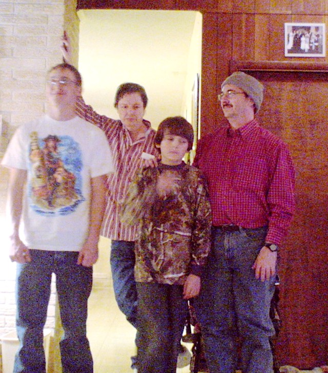 2007 Christmas Morgan, Andy, Dylan, Dougie