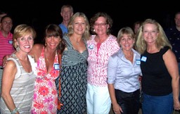 Jim Smith '77, Karen Felix, Sally Peeler, Stephen Hamm, Dawn Cox, Carol Cummings, Leila Walker '77, Teri Gillam