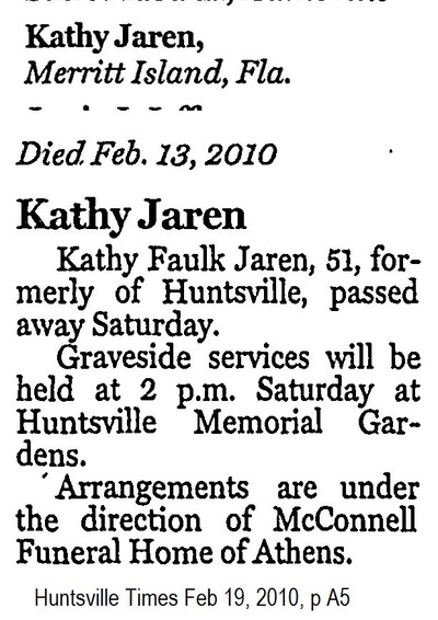 Kathy Jaren obit