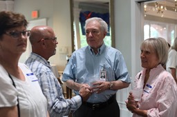 Bil Chappell, Bob Burkett and Leila Walker Burkett '77