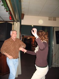 Jim Robertson and Paige McLeod on the dance floor