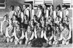 Margaret Ezell, front center, jr high in Mississippi