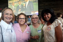 Sally Walker Crenshaw '77, Lora Shuey, Janel Martignoni, Cathy O'Bryant